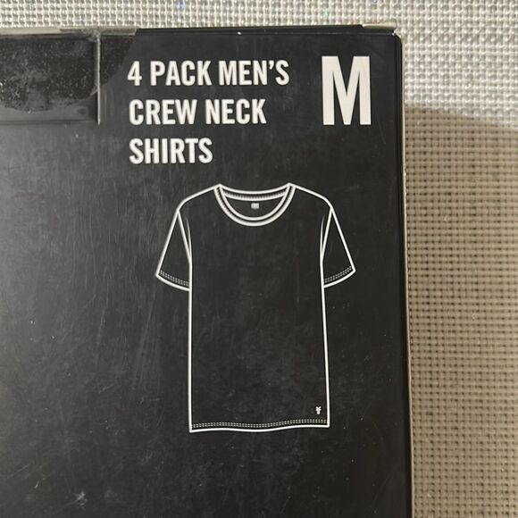 FRYE Black Gray White 4 Pack Short Sleeve Crewneck Cotton Blend Tee - Picture 10 of 11